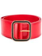 Marni Wide Square Buckle Belt - Red