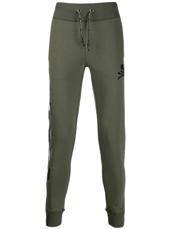 Philipp Plein Skull Print Track Trousers - Green
