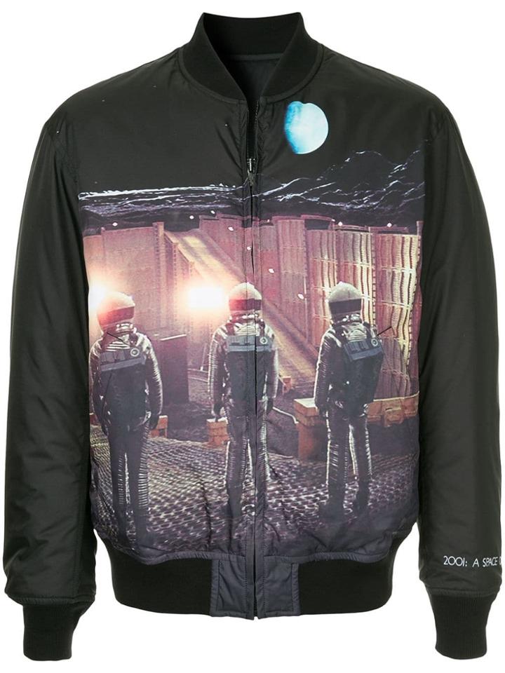 Undercover Space Print Bomber Jacket - Black