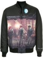 Undercover Space Print Bomber Jacket - Black