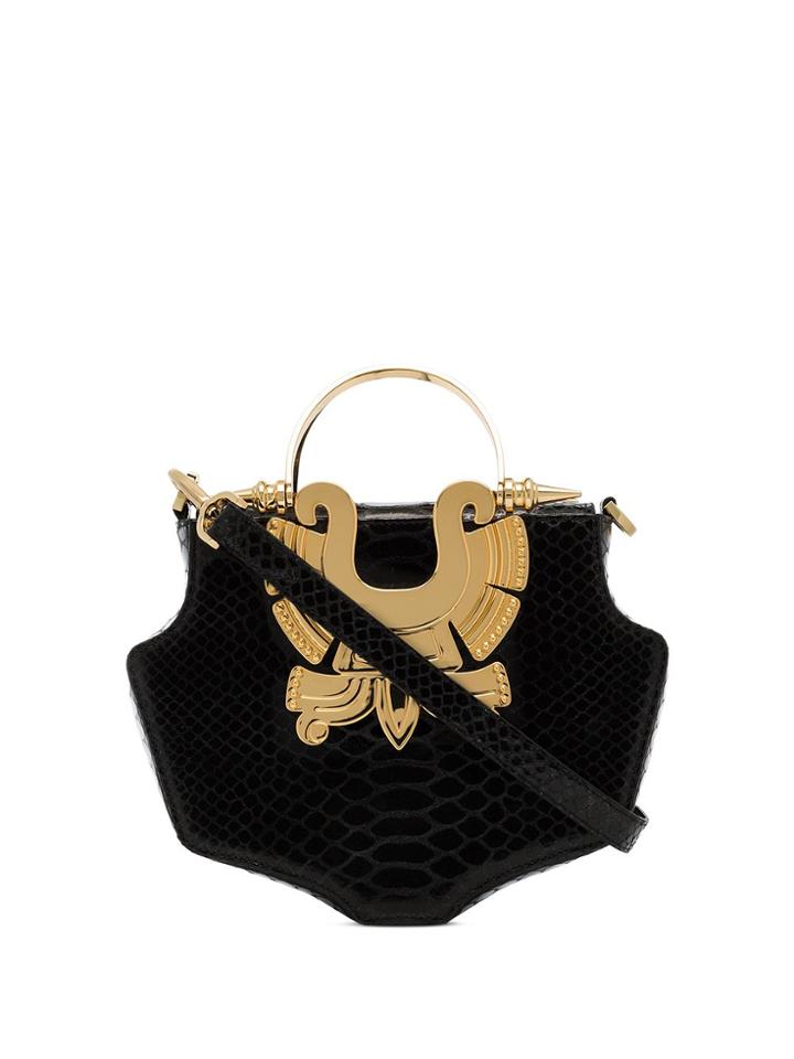 Okhtein The Minat Leather Cross-body Bag - Black