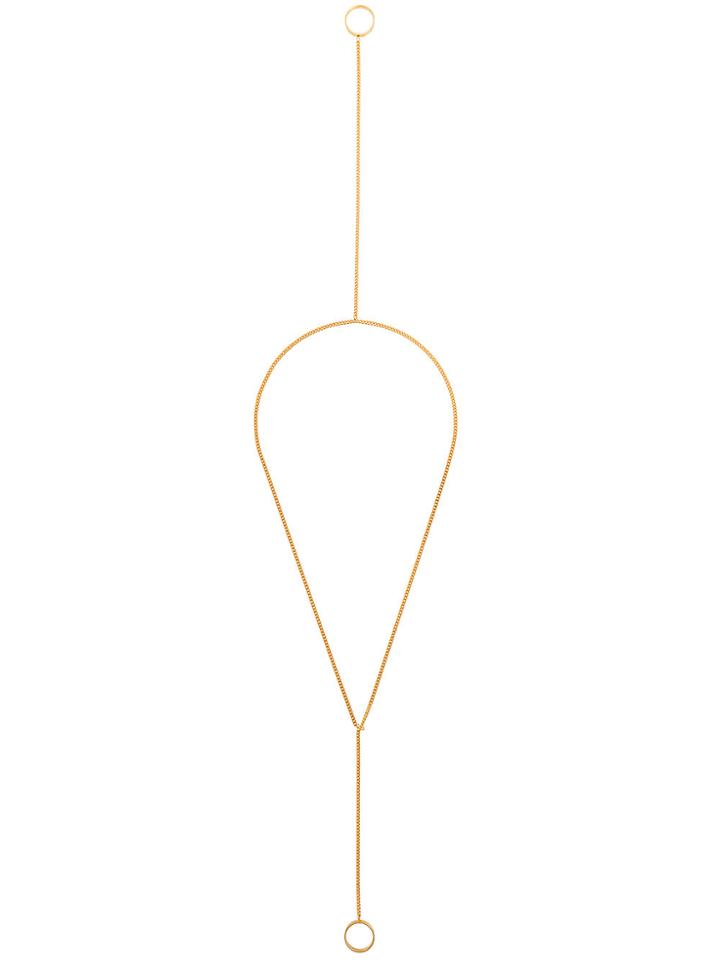 Jil Sander Long Hoop Necklace - Metallic
