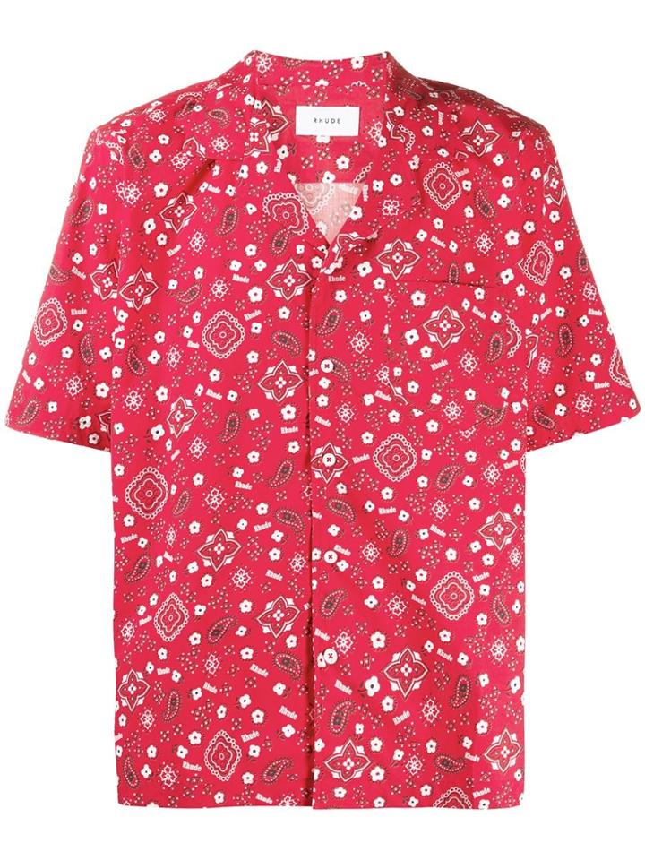 Rhude Short Sleeve Shirt - Red
