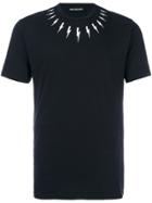 Neil Barrett Lightning Bolt Collar T-shirt - Black