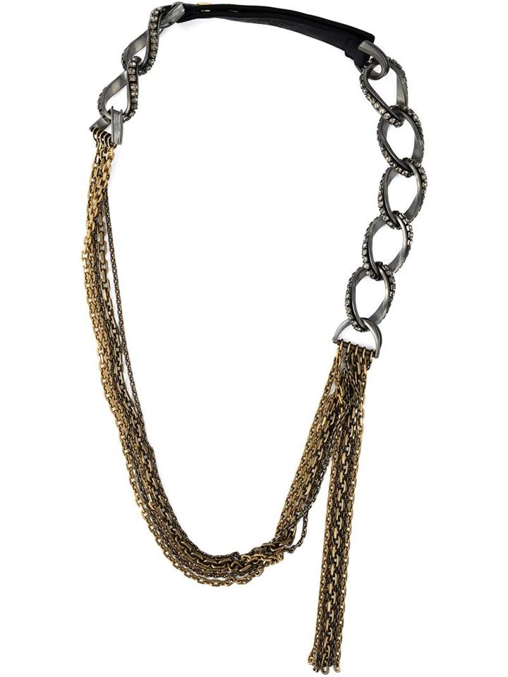 Lanvin Contrasting Panel Necklace