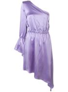 Federica Tosi Satin One-shoulder Dress - Purple