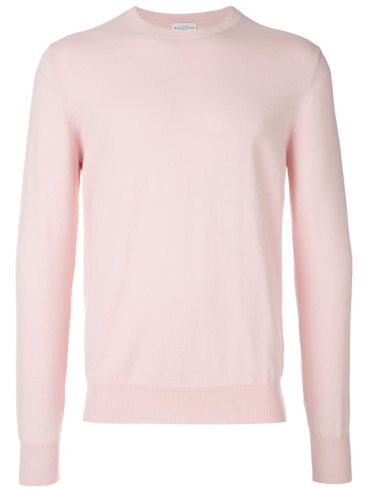 Ballantyne Round Neck Sweater - Pink & Purple