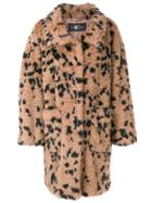 Luisa Cerano Faux Fur Coat - Nude & Neutrals