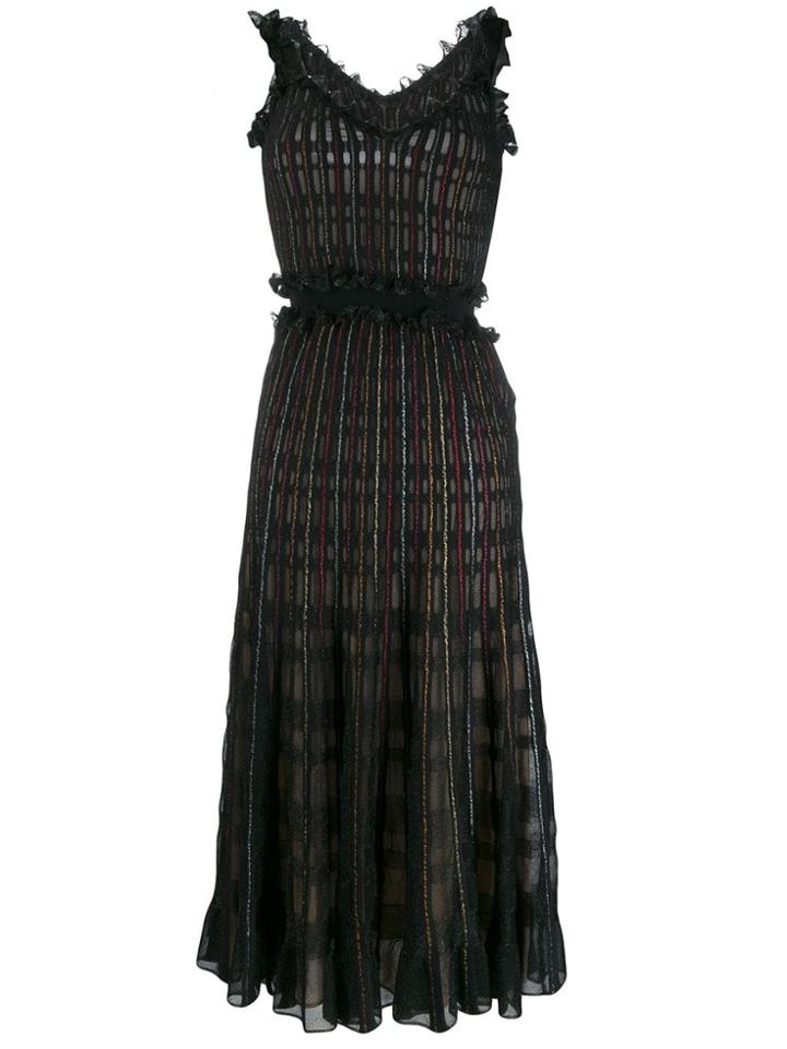 Alexander Mcqueen Ruched Midi Dress - Black