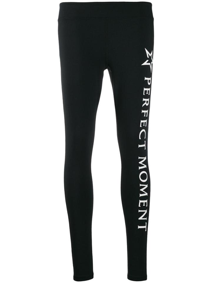 Perfect Moment Logo Printed Leggings - Black