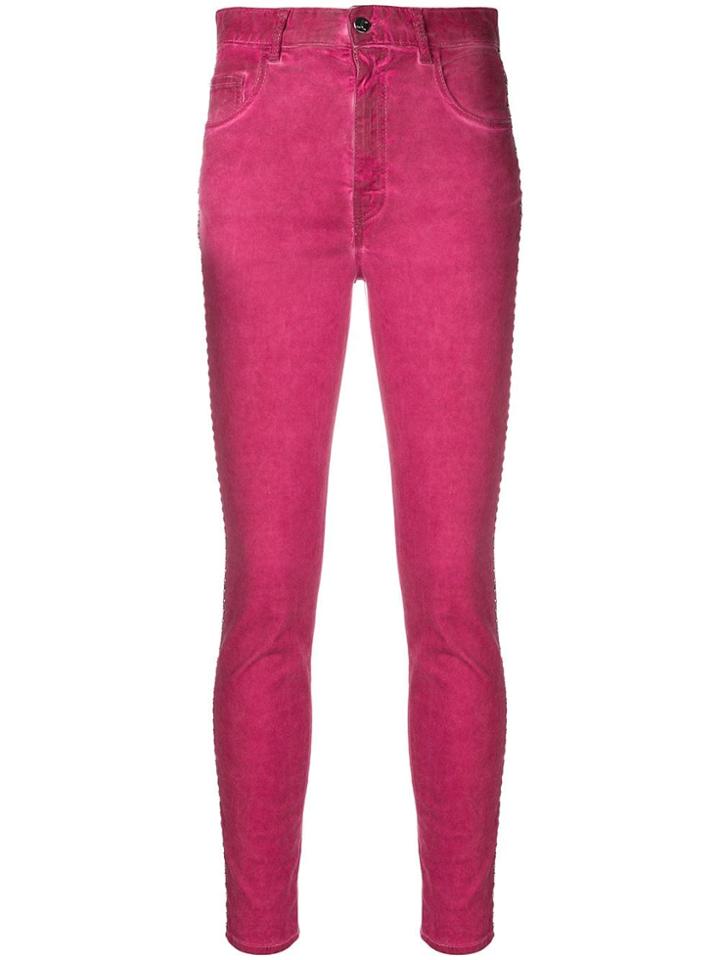 Just Cavalli Crystal Studded Skinny Jeans - Pink