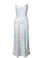 Markarian Holographic Sequin Dress - Silver