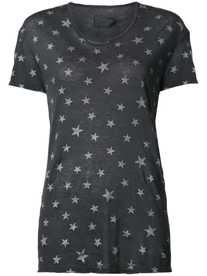 Rta Star Print T-shirt - Black
