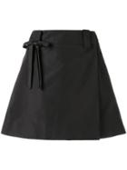 Prada Bow Detail A-line Skirt - Black