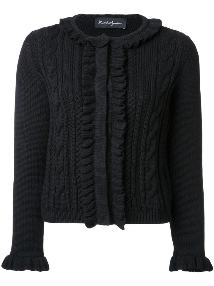 Rossella Jardini Cable Knit Cardigan - Black