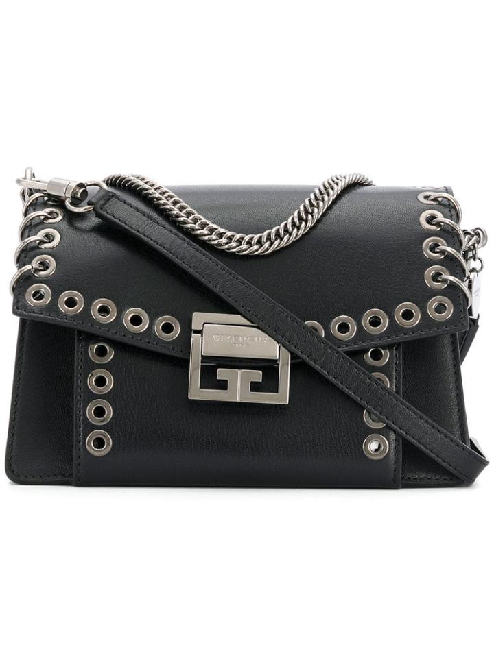 Givenchy Gv3 Eyelets Shoulder Bag - Black