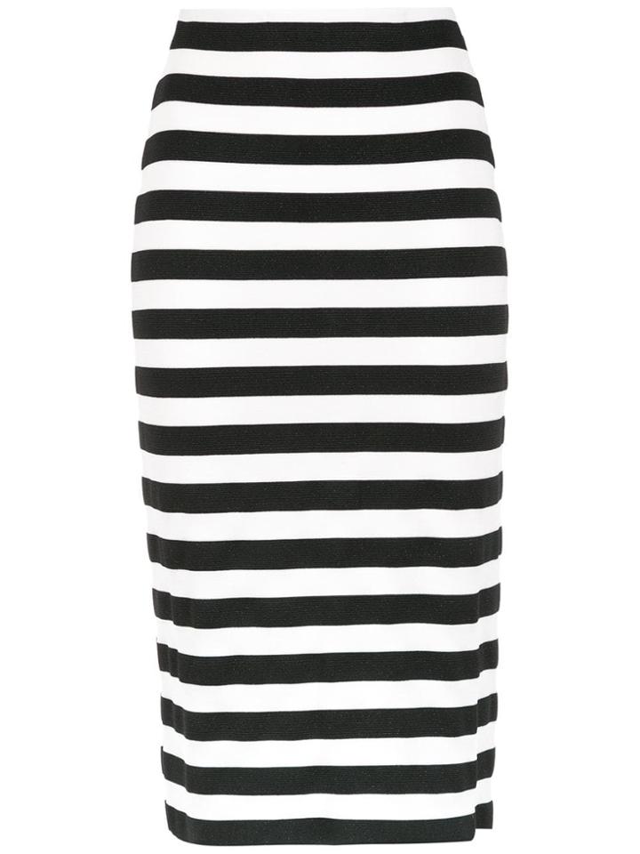 Nk Striped Midi Skirt - Black