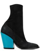 A.f.vandevorst Contrast Heel Sock Boots - Black