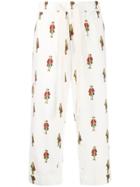 Aleksandr Manamïs Historic Figure Print Trousers - White