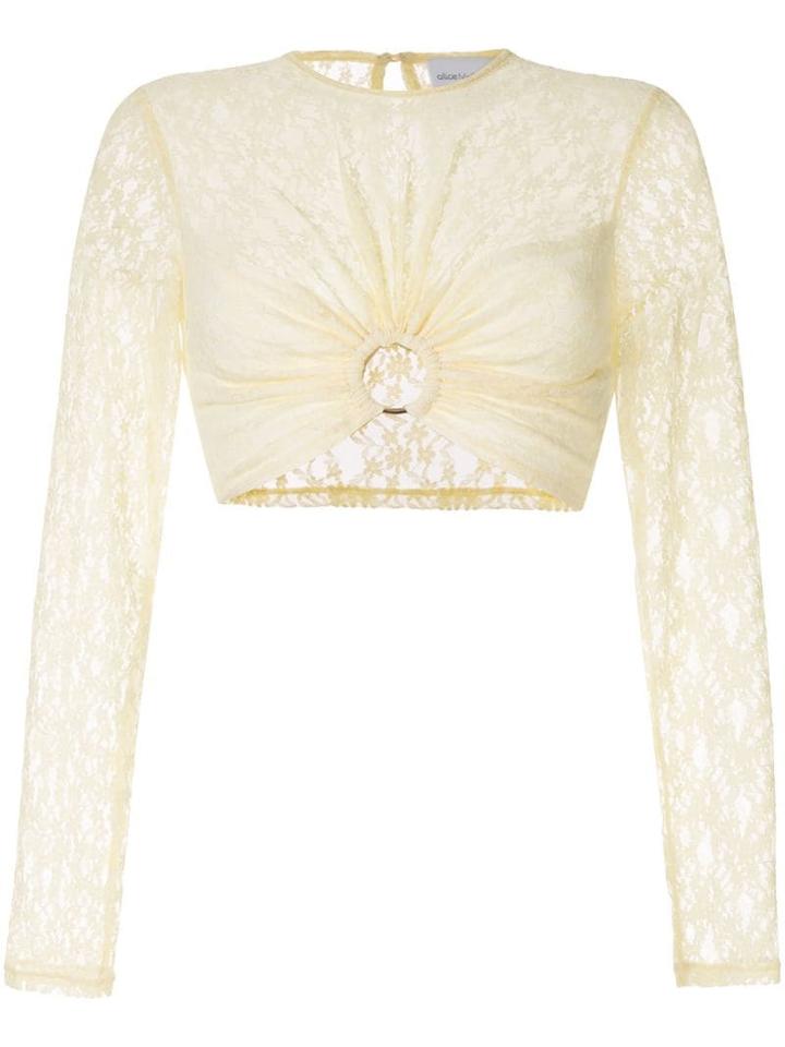 Alice Mccall On + On Lace Cropped Top - White