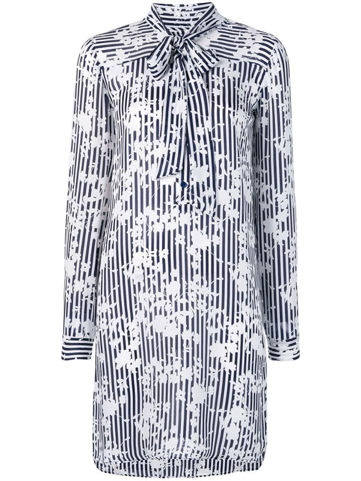 Michael Michael Kors Floral-print Shirt Dress - Blue