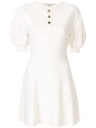 Stella Mccartney Puff-sleeve Flared Dress - White