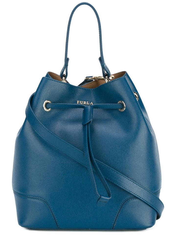 Furla Bucket Crossbody Bag, Women's, Blue, Leather