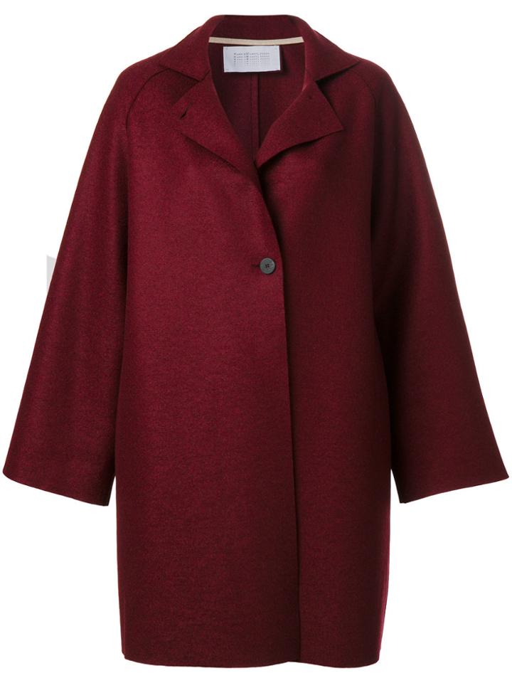 Harris Wharf London Oversized Single Breasted Coat - Red