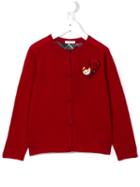 Dolce & Gabbana Kids Floral And Girl's Face Appliquéd Cardigan, Size: 8 Yrs, Red