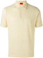 Isaia - Patterned Polo Shirt - Men - Cotton - M, Yellow/orange, Cotton