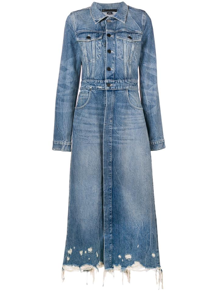 Alexander Wang Denim Trench Coat - Blue