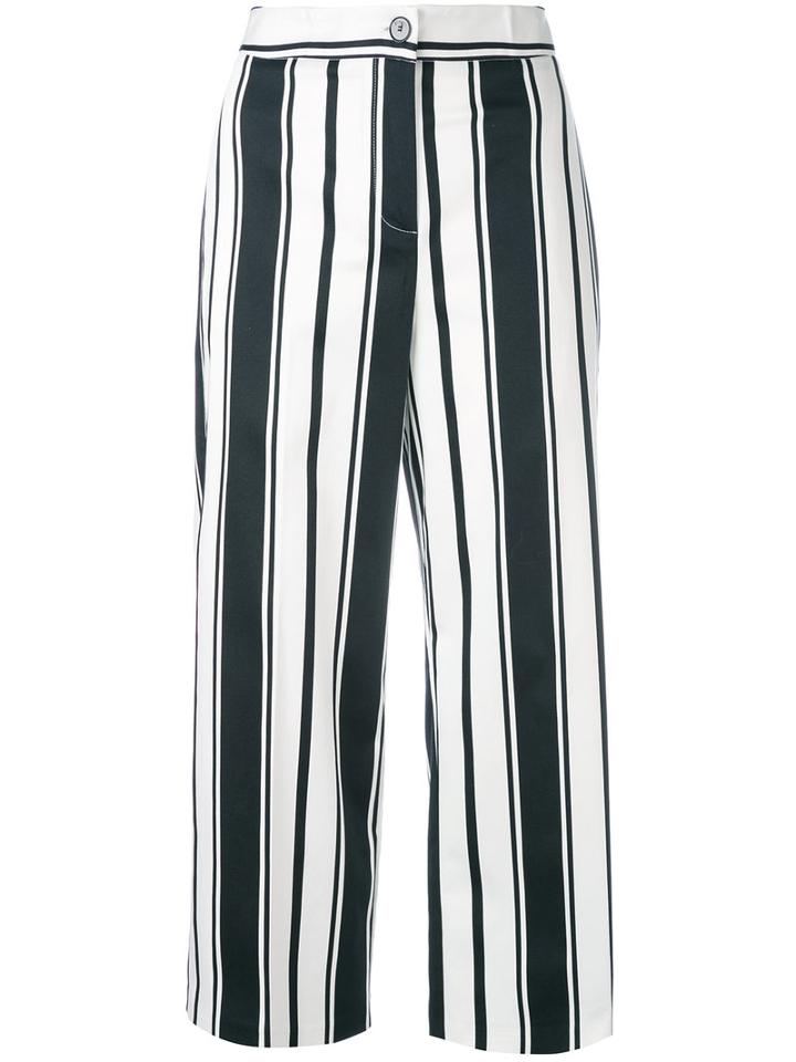 Blugirl - Striped Wide-leg Trousers - Women - Cotton/spandex/elastane - 38, Blue, Cotton/spandex/elastane