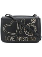 Love Moschino Studded Logo Crossbody Bag - Black