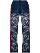 Ainea Lace Flared Trousers - Blue
