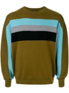 Caban Striped Relaxed-fit Jumper - Green