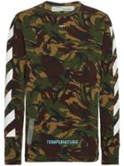 Off-white Camouflage Long Sleeve T Shirt - Brown