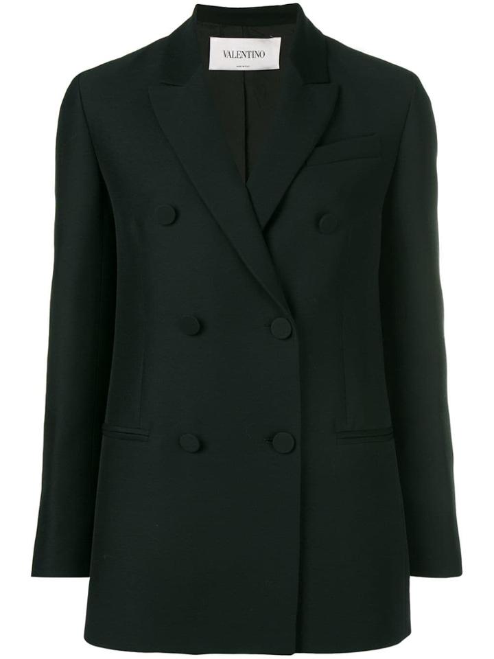 Valentino Double Breasted Blazer - Black