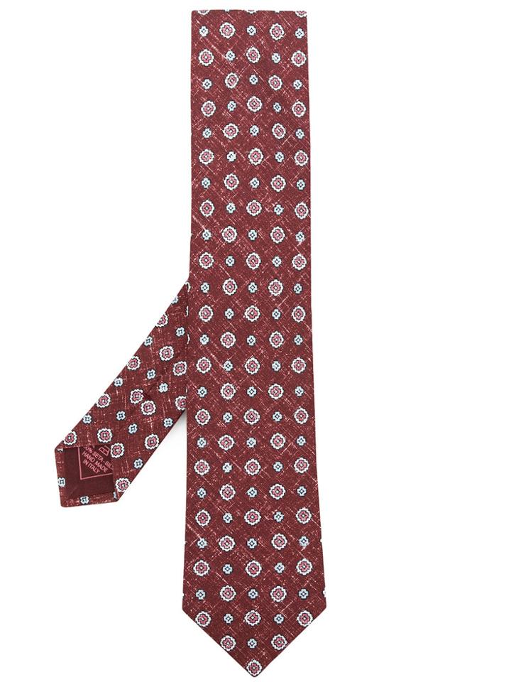 Brioni Printed Tie - Brown
