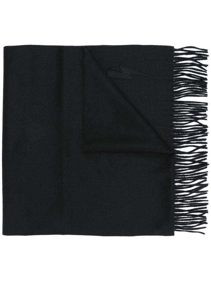 Neil Barrett Lightning Bolt Scarf - Black