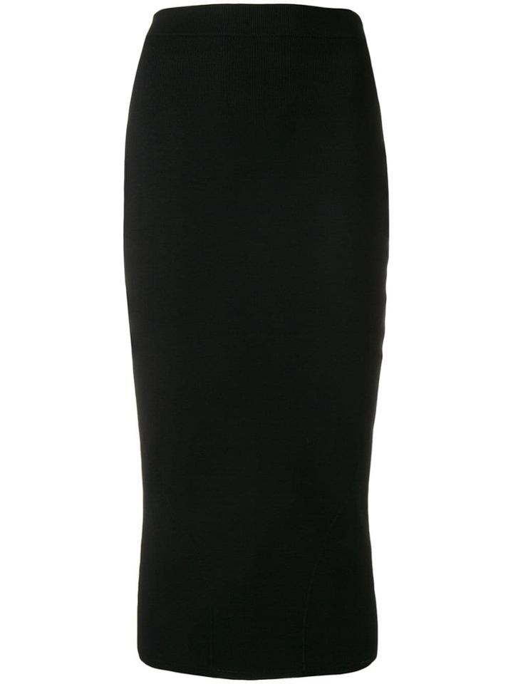 Victoria Beckham Classic Fitted Pencil Skirt - Black