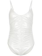 Lisa Marie Fernandez Ruched Metallic Swimsuit