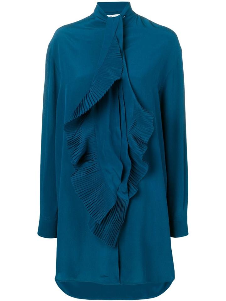 Givenchy Curved Shirt Dress - Blue