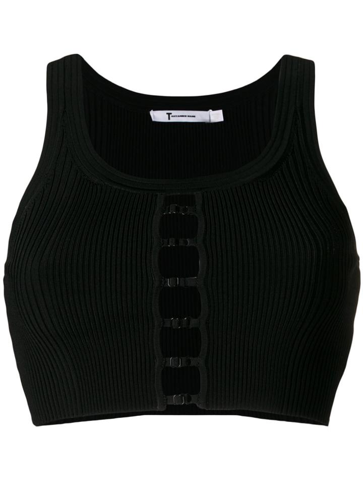 Alexander Wang Bra Strap Cropped Tank - Black