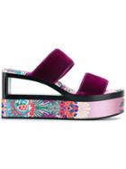 Casadei Chinoise Platform Sandals - Pink & Purple