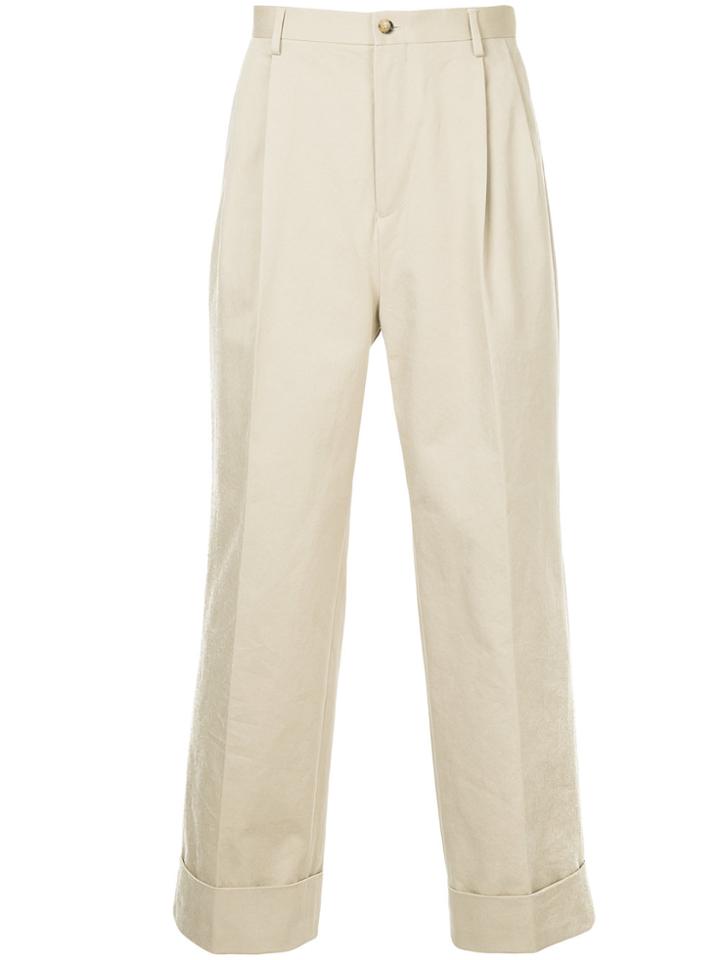 H Beauty & Youth Classic Straight Leg Chinos - Brown