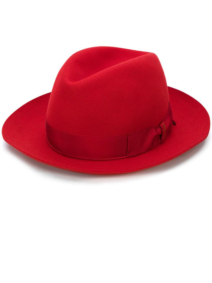 Borsalino Fedora Hat - Red