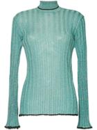 Ellery Ribbed Glitter Sweater - Blue