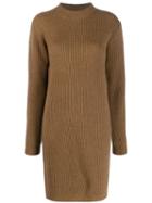 Acne Studios Ribbed Knit Dress - Brown