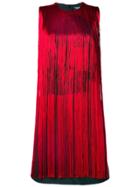 Calvin Klein 205w39nyc Fringes Flared Dress - Black