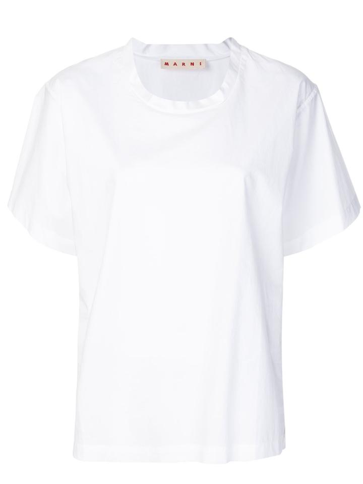 Marni Boxy Crew Neck Sweater - White